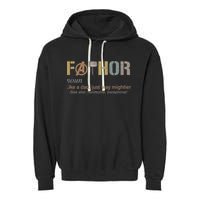 Fathor Funny Fathor Definition Funny Father's Day Garment-Dyed Fleece Hoodie