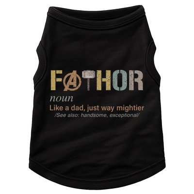 Fathor Funny Fathor Definition Funny Father's Day Doggie Tank