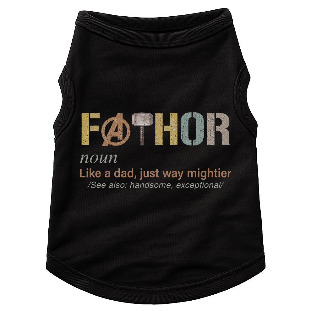 Fathor Funny Fathor Definition Funny Father's Day Doggie Tank