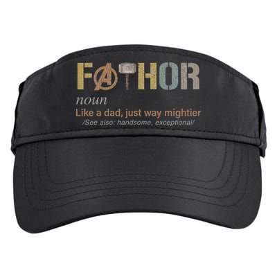 Fathor Funny Fathor Definition Funny Father's Day Adult Drive Performance Visor