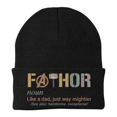Fathor Funny Fathor Definition Funny Father's Day Beanie