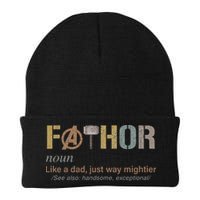 Fathor Funny Fathor Definition Funny Father's Day Beanie