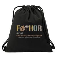 Fathor Funny Fathor Definition Funny Father's Day Drawstring Bag