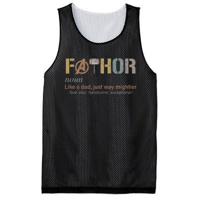 Fathor Funny Fathor Definition Funny Father's Day Mesh Reversible Basketball Jersey Tank