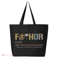 Fathor Funny Fathor Definition Funny Father's Day 25L Jumbo Tote
