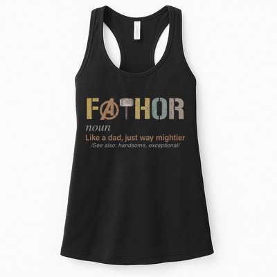 Fathor Funny Fathor Definition Funny Father's Day Womens Tank Top