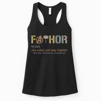 Fathor Funny Fathor Definition Funny Father's Day Womens Tank Top