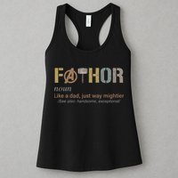 Fathor Funny Fathor Definition Funny Father's Day Womens Tank Top
