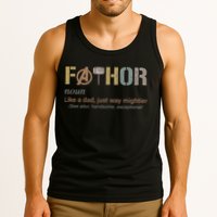 Fathor Funny Fathor Definition Funny Father's Day Tank Top