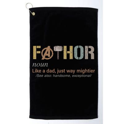 Fathor Funny Fathor Definition Funny Father's Day Golf Towel