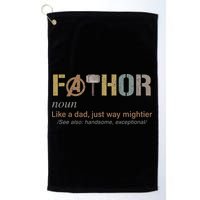 Fathor Funny Fathor Definition Funny Father's Day Golf Towel