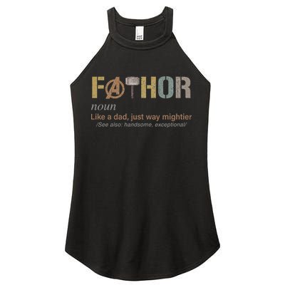 Fathor Funny Fathor Definition Funny Father's Day Women's Perfect Tri Rocker Tank