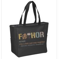 Fathor Funny Fathor Definition Funny Father's Day Zip Tote Bag