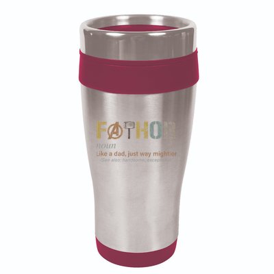 Fathor Funny Fathor Definition Funny Father's Day 16oz Travel Tumbler