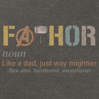 Fathor Funny Fathor Definition Funny Father's Day Cotton Canvas Backpack