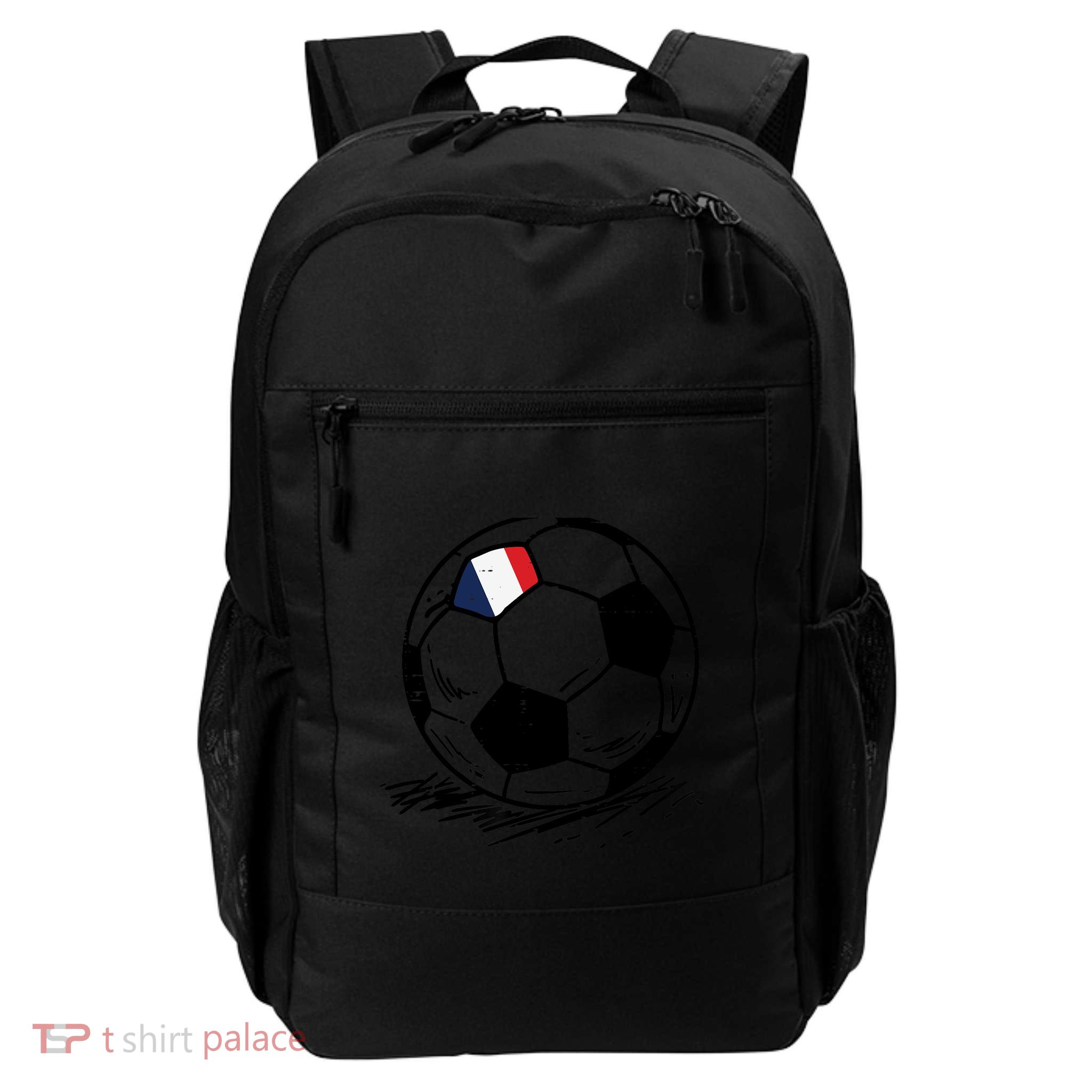 France Flag French Soccer Ball Football Fan Backpack