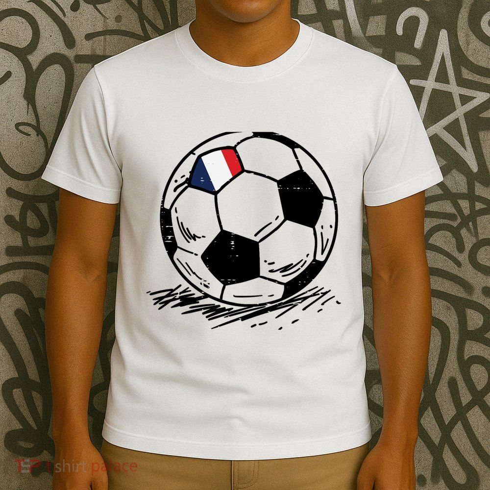 France Flag French Soccer Ball Football Fan T-Shirt