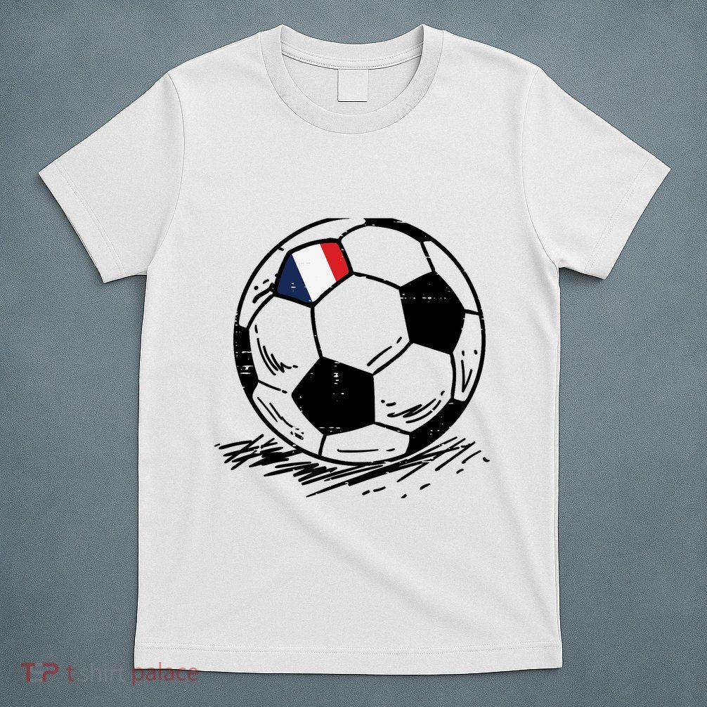 France Flag French Soccer Ball Football Fan T-Shirt