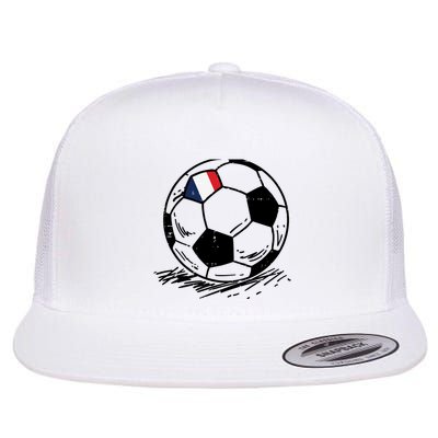 France Flag French Soccer Ball Football Fan Flatbill Hat