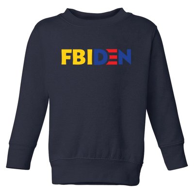 Funny FBIden FBI Biden Design Toddler Sweatshirt