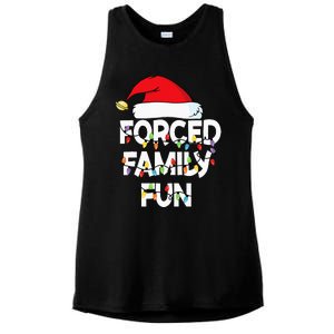 Forced Family Fun Women Christmas Pajamas Ladies PosiCharge Tri-Blend Wicking Tank