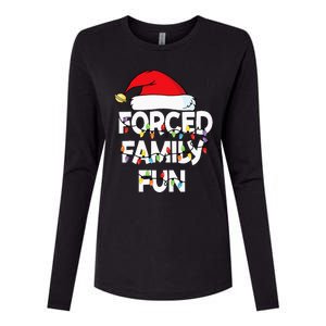 Forced Family Fun Women Christmas Pajamas Womens Cotton Relaxed Long Sleeve T-Shirt