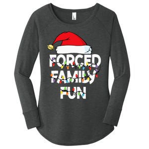 Forced Family Fun Women Christmas Pajamas Women's Perfect Tri Tunic Long Sleeve Shirt