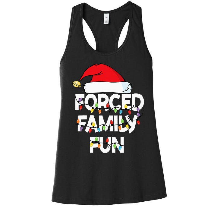 Forced Family Fun Women Christmas Pajamas Women's Racerback Tank