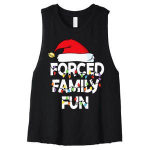 Forced Family Fun Women Christmas Pajamas Women's Racerback Cropped Tank