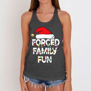 Forced Family Fun Women Christmas Pajamas Women's Knotted Racerback Tank