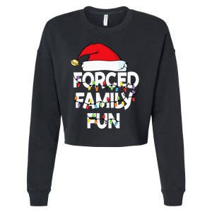 Forced Family Fun Women Christmas Pajamas Cropped Pullover Crew