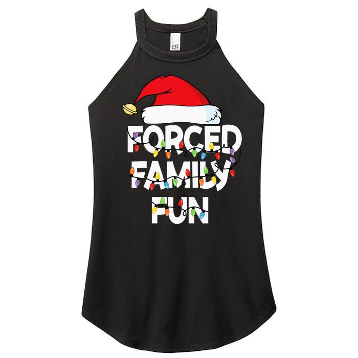 Forced Family Fun Women Christmas Pajamas Women's Perfect Tri Rocker Tank