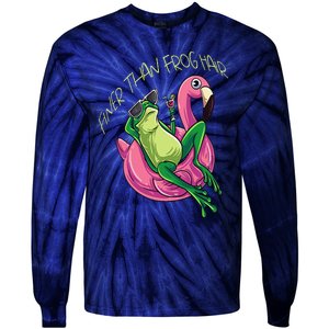 Funny Frog Finer Than Frog Hair Tie-Dye Long Sleeve Shirt