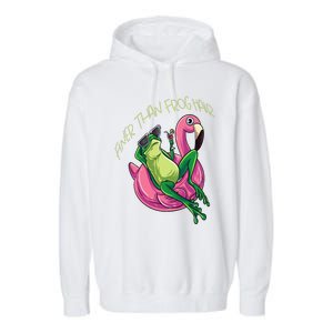 Funny Frog Finer Than Frog Hair Garment-Dyed Fleece Hoodie