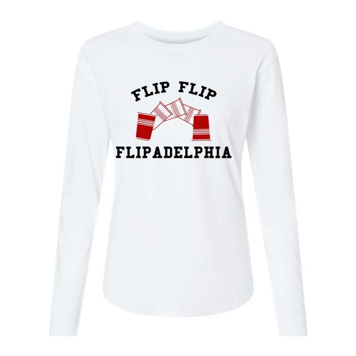 Flip Flip Flipadelphia Womens Cotton Relaxed Long Sleeve T-Shirt