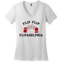 Flip Flip Flipadelphia Women's V-Neck T-Shirt