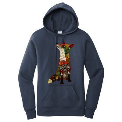 Floral Fox Women's Pullover Hoodie