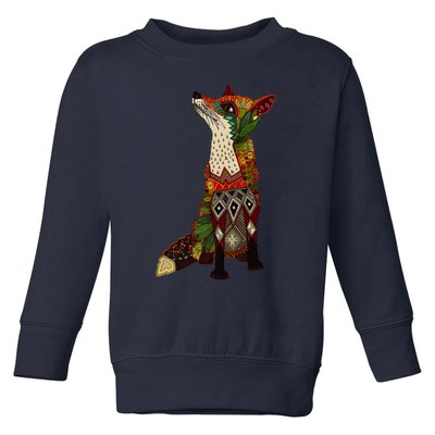 Floral Fox Toddler Sweatshirt