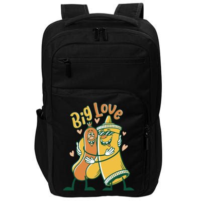 Funny Fast Food Big Love Mustard And Sausage Great Gift Impact Tech Backpack