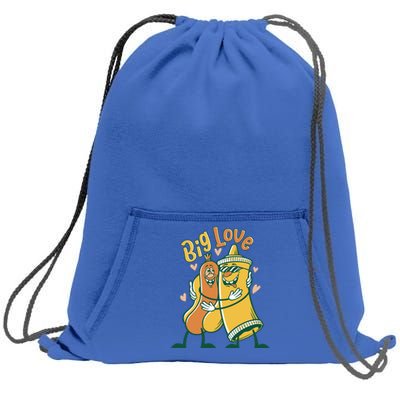 Funny Fast Food Big Love Mustard And Sausage Great Gift Sweatshirt Cinch Pack Bag