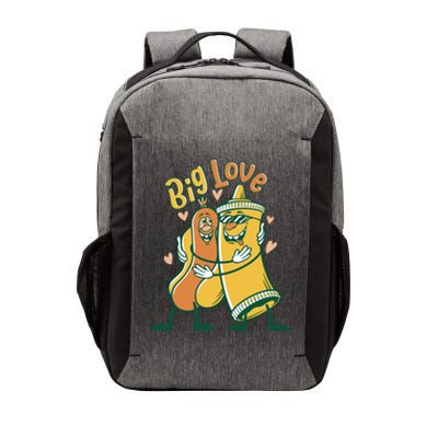 Funny Fast Food Big Love Mustard And Sausage Great Gift Vector Backpack