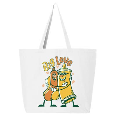 Funny Fast Food Big Love Mustard And Sausage Great Gift 25L Jumbo Tote