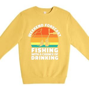 Fisherman for  Fishing ' Drinking Grandpa Dad Premium Crewneck Sweatshirt