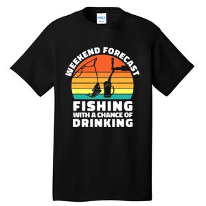 Fisherman for  Fishing ' Drinking Grandpa Dad Tall T-Shirt