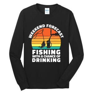 Fisherman for  Fishing ' Drinking Grandpa Dad Tall Long Sleeve T-Shirt