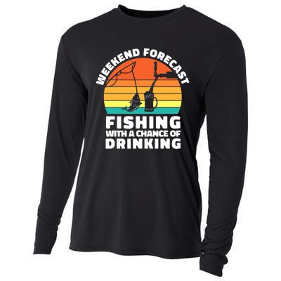 Fisherman for  Fishing ' Drinking Grandpa Dad Cooling Performance Long Sleeve Crew