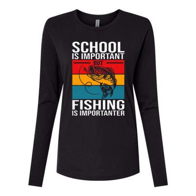 Funny Fishing For Fish Saying Bass Fisherman Womens Cotton Relaxed Long Sleeve T-Shirt