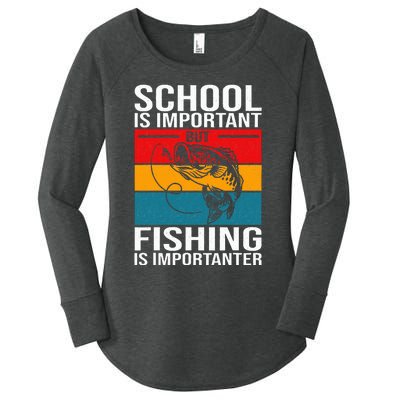 Funny Fishing For Fish Saying Bass Fisherman Women's Perfect Tri Tunic Long Sleeve Shirt