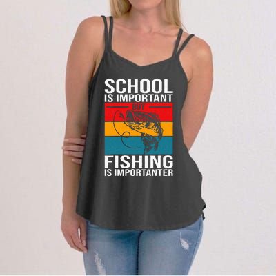 Funny Fishing For Fish Saying Bass Fisherman Women's Strappy Tank