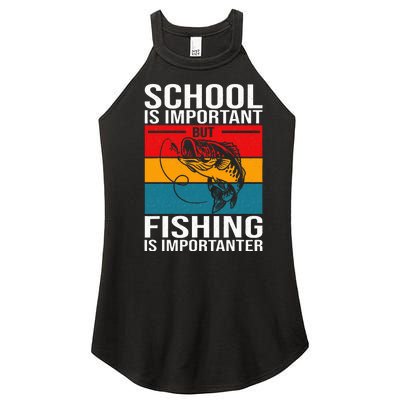 Funny Fishing For Fish Saying Bass Fisherman Women's Perfect Tri Rocker Tank